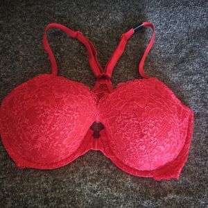 Bright red Victoria's secret dream angels racerback bra 34dd
